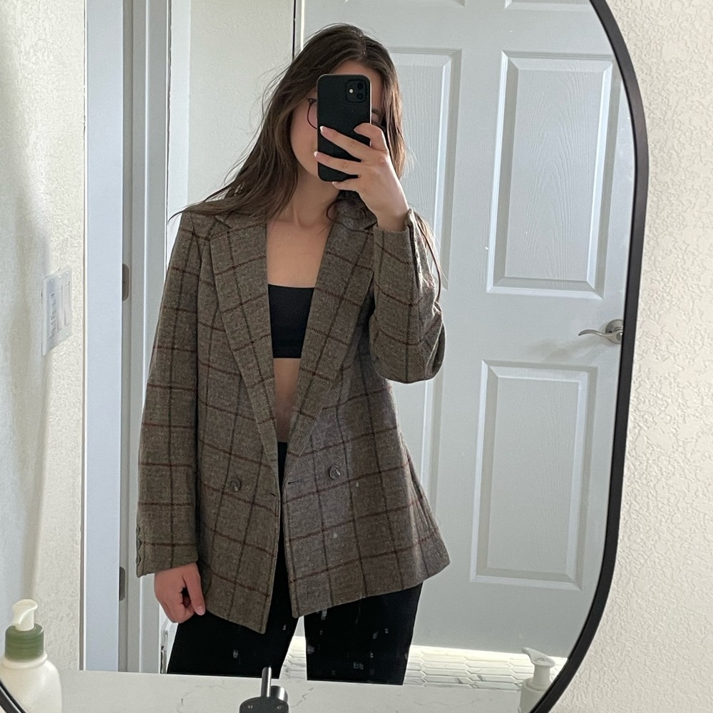 Vintage plaid blazer